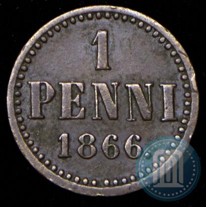 Picture 1 penni 1866 year  