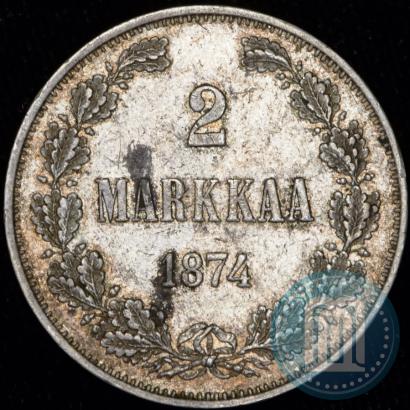 Picture 2 markkaa 1874 year S 