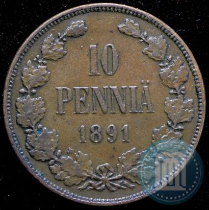 Picture 10 pennia 1889 year  