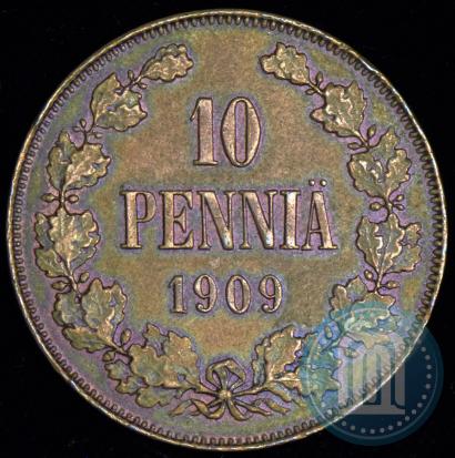 Фото 10 пенни 1909 года  