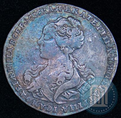 Фото Полтина 1726 года  "Московский тип, портрет влево"