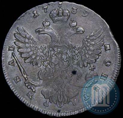 Picture 1 rouble 1739 year  "Moscow type"