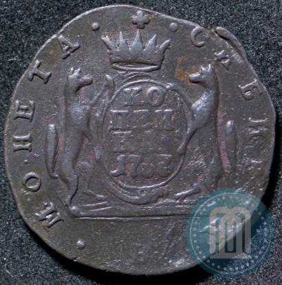 Picture 1 kopeck 1767 year КМ 