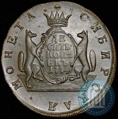 Фото 10 копеек 1774 года КМ 