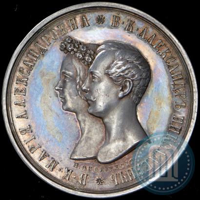 Picture Medal 1841 year H. GUBE. FECIT "In the memory of the wedding of the crown prince"