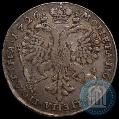 Фото Полтина 1726 года  "Московский тип, портрет влево"