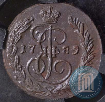 Picture 1 kopeck 1789 year ЕМ 
