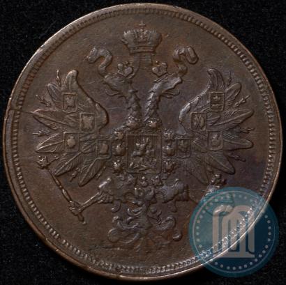 Picture 2 kopecks 1859 year ЕМ 