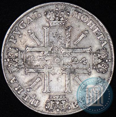 Picture 1 rouble 1724 year СПБ "Sun rouble, portrait in armour"