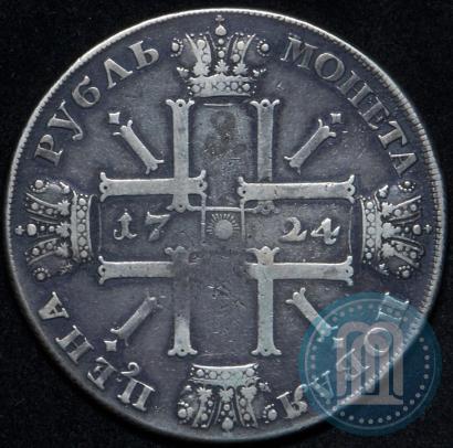 Picture 1 rouble 1724 year СПБ "Sun rouble, portrait in armour"