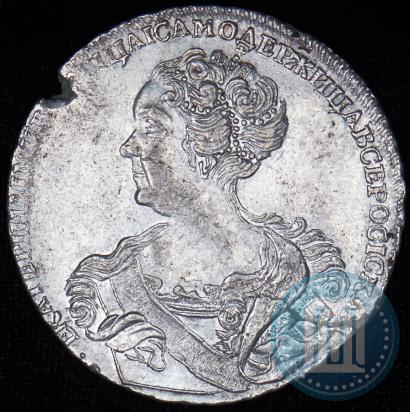 Фото 1 рубль 1725 года СПБ "Петербургский тип, портрет влево"