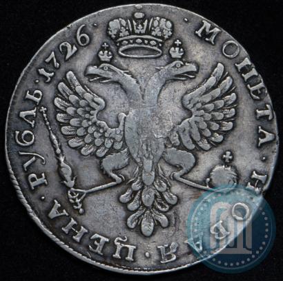 Фото 1 рубль 1726 года  "Московский тип, портрет влево"