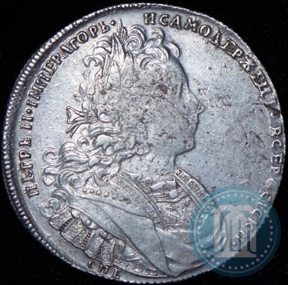 Фото 1 рубль 1727 года СПБ "Петербургский тип"