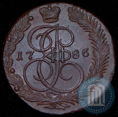 Picture 5 kopecks 1786 year ЕМ 