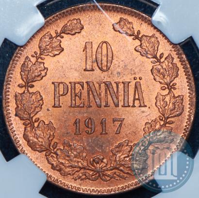 Picture 10 pennia 1917 year  