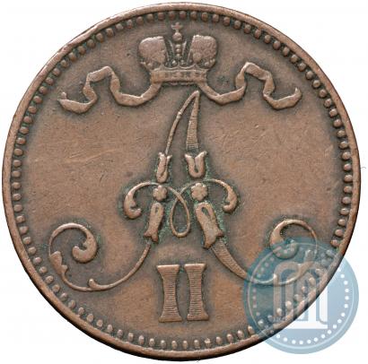 Picture 5 pennia 1865 year  