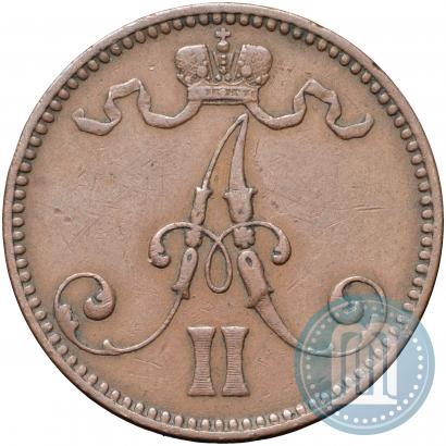 Picture 5 pennia 1866 year  