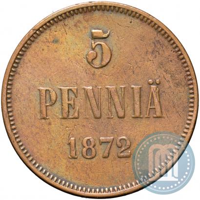 Picture 5 pennia 1872 year  