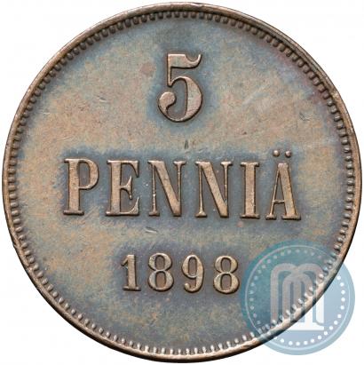 Picture 5 pennia 1898 year  