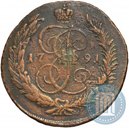 Фото 5 копеек 1791 года ЕМ "Павловский перечекан"