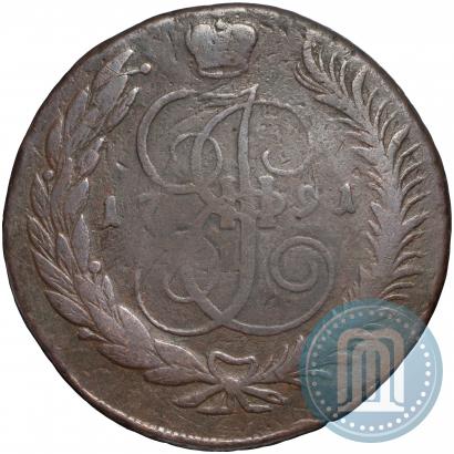 Picture 5 kopecks 1791 year Е:М: "Paul's restrike"