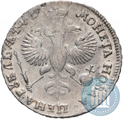 Фото 1 рубль 1719 года OK "Портрет в латах"