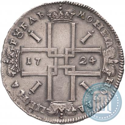 Фото 1 рубль 1724 года  "Портрет в античных доспехах"