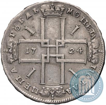 Фото 1 рубль 1724 года  "Портрет в античных доспехах"