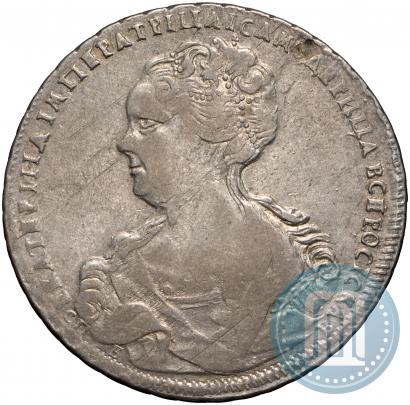 Picture 1 rouble 1725 year СПБ "Petersburg type, portrait turned to the left"