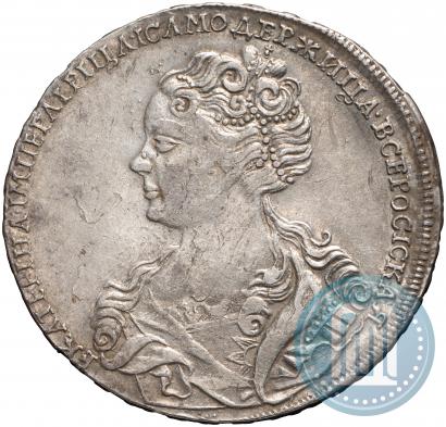 Фото 1 рубль 1726 года  "Московский тип, портрет влево"