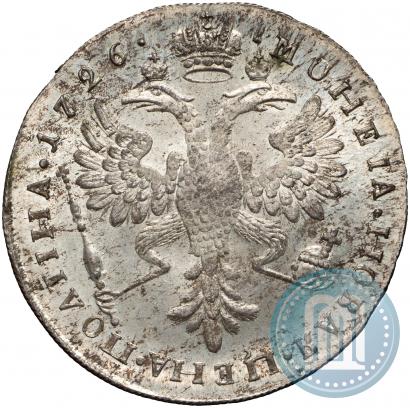 Picture Poltina 1726 year  "Moscow type, portrait turned to the left"