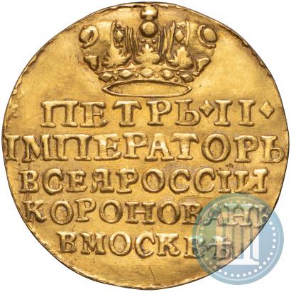 Picture Token Coin 1728 year  "Coronation of the Emperor Peter II"