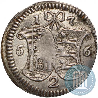 Picture 2 kopecks 1756 year  "For Livonia"