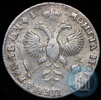 Фото 1 рубль 1719 года OK "Портрет в латах"