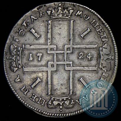 Фото 1 рубль 1724 года  "Портрет в античных доспехах"