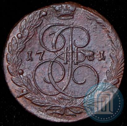 Picture 5 kopecks 1781 year ЕМ 