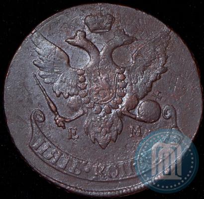 Picture 5 kopecks 1793 year ЕМ "Paul's restrike"