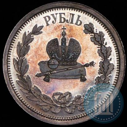 Picture 1 rouble 1883 year ЛШ "On the Coronation of Emperor Alexander III"