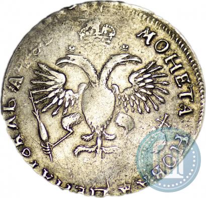 Фото 1 рубль 1719 года OK "Портрет в латах"