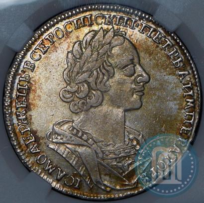 Фото 1 рубль 1724 года  "Портрет в античных доспехах"