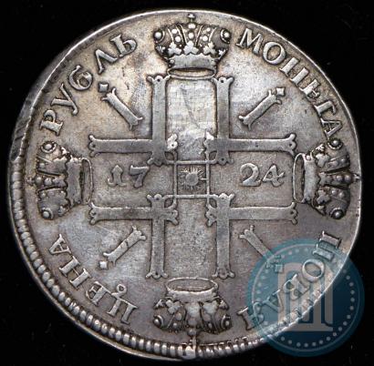 Picture 1 rouble 1724 year СПБ "Sun rouble, portrait in armour"