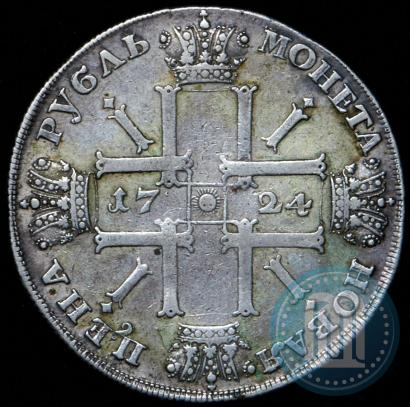 Picture 1 rouble 1724 year СПБ "Sun rouble, portrait in armour"