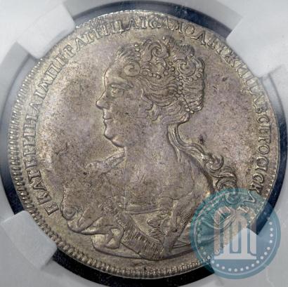 Picture 1 rouble 1725 year СПБ "Petersburg type, portrait turned to the left"