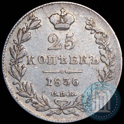 Фото 25 копеек 1836 года СПБ-НГ 