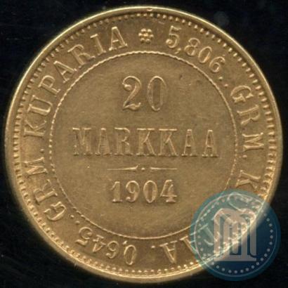 Picture 20 markkaa 1904 year L 