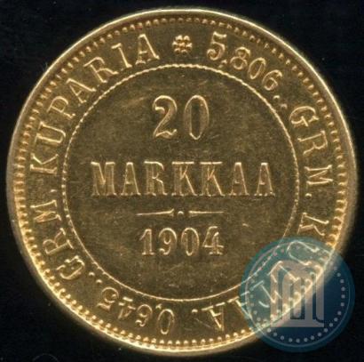 Picture 20 markkaa 1904 year L 