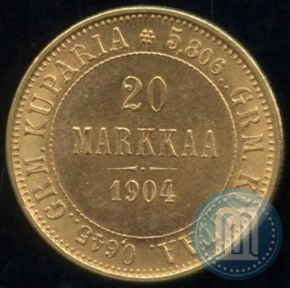 Picture 20 markkaa 1904 year L 