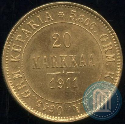 Picture 20 markkaa 1911 year L 