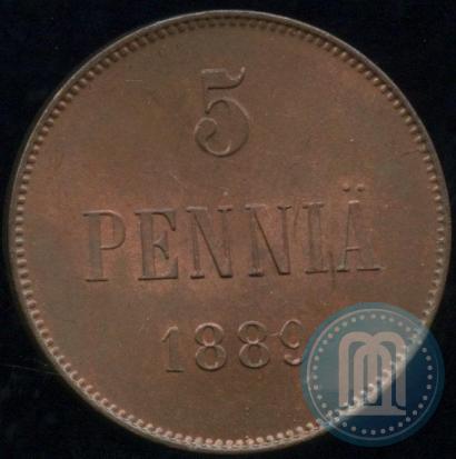 Фото 5 пенни 1889 года  