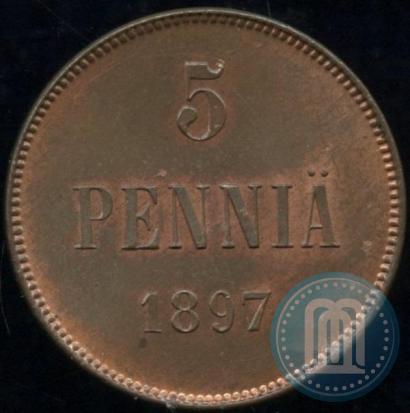 Picture 5 pennia 1897 year  
